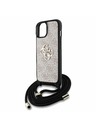 Guess Guess PU 4G Metal Logo Curea Crossbody Carcasă Spate pentru iPhone 15 Roz