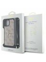Guess Guess PU 4G Metal Logo Curea Crossbody Carcasă Spate pentru iPhone 15 Roz