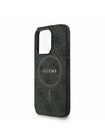 Guess Guess PU Piele 4G Inel Colorat Curea MagSafe Carcasă Spate pentru iPhone 15 Pro Negru