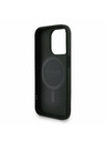 Guess Guess PU Piele 4G Inel Colorat Curea MagSafe Carcasă Spate pentru iPhone 15 Pro Negru