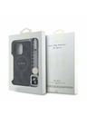 Guess Guess PU Piele 4G Inel Colorat Curea MagSafe Carcasă Spate pentru iPhone 15 Pro Negru