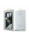 Guess Guess PU Grained Trandafiri 4G Metal Logo Carcasă Spate pentru iPhone 16 Pro Negru