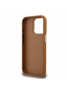Guess Guess PU Grained 4G Logo Stand Carcasă Spate pentru iPhone 15 Pro Max Maro