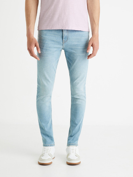 Celio Blugi skinny fit albastru deschis pentru bărbați Celio Foskinny1