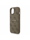 Guess Guess PU Piele 4G Inel Colorat Curea MagSafe Carcasă Foto pentru iPhone 15 Maro