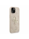 Guess Guess PU 4G Metal Logo Curea Carcasă Foto pentru iPhone 15 Roz