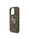 Guess Guess PU 4G Metal Logo Curea Carcasă Foto pentru iPhone 16 Pro Maro