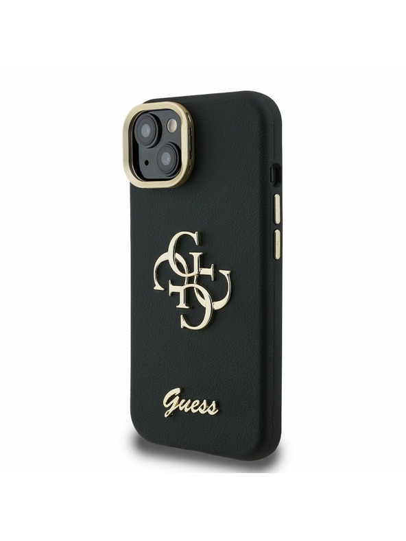 Guess Guess PU Grained 4G Logo Stand Carcasă Foto pentru iPhone 13 Negru