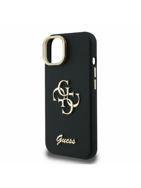 Guess Guess PU Grained 4G Logo Stand Carcasă Foto pentru iPhone 13 Negru