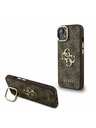 Guess Guess PU 4G Metal Logo Stand Carcasă Foto pentru iPhone 13 Maro