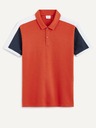 Celio Tricou polo albastru și portocaliu pentru bărbați Celio