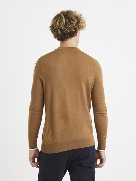 Celio Pulover maro cu lână Celio Veritas