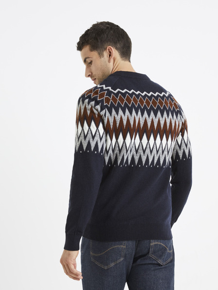 Celio Pulover cu model Celio albastru închis pentru bărbați