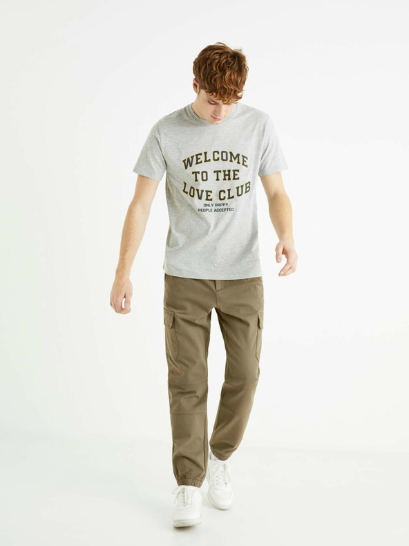 Celio Tricou gri deschis pentru bărbați Celio Bedisplay Welcome