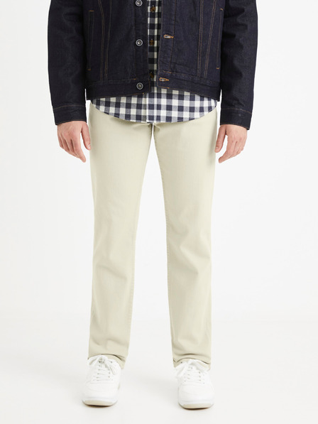 Celio Pantaloni bărbați Cream Celio Vopry1