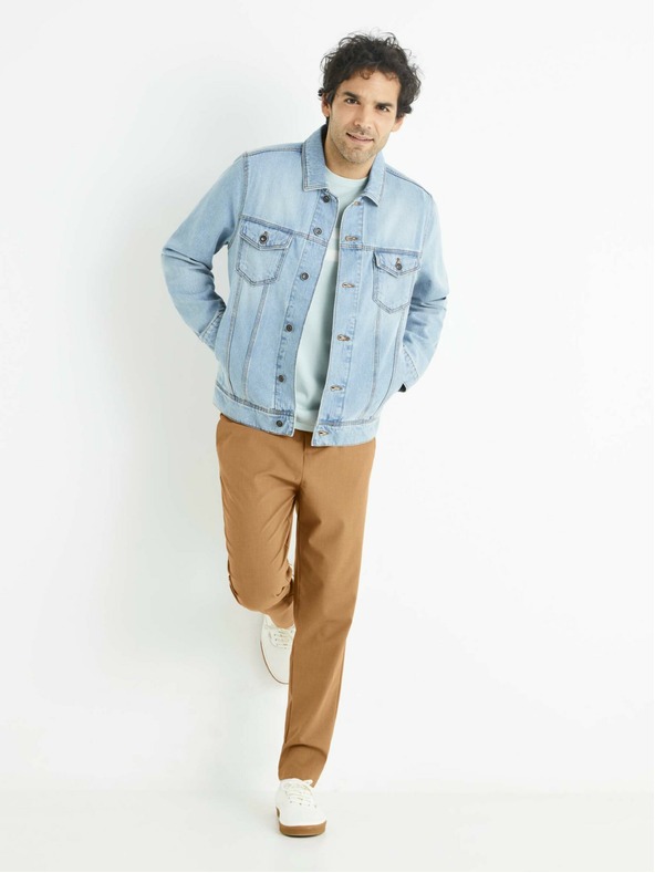 Celio Pantaloni maro pentru bărbați Celio 24H Bocal