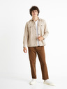 Celio Pantaloni maro pentru bărbați Celio Cochicrop