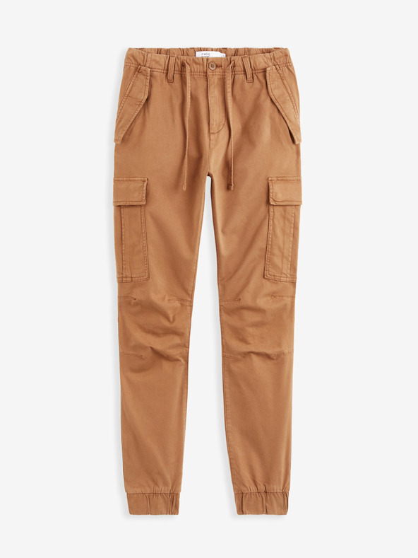 Celio Pantaloni bărbătești maro cu buzunare Celio Cobattle1