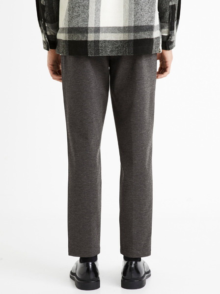 Celio Pantaloni de bărbați gri închis Celio 24H Cobozal
