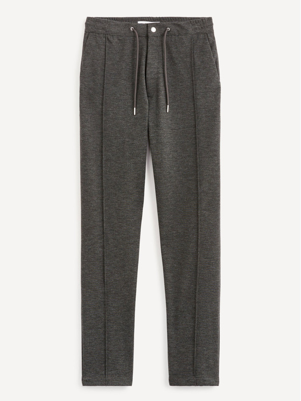 Celio Pantaloni de bărbați gri închis Celio 24H Cobozal