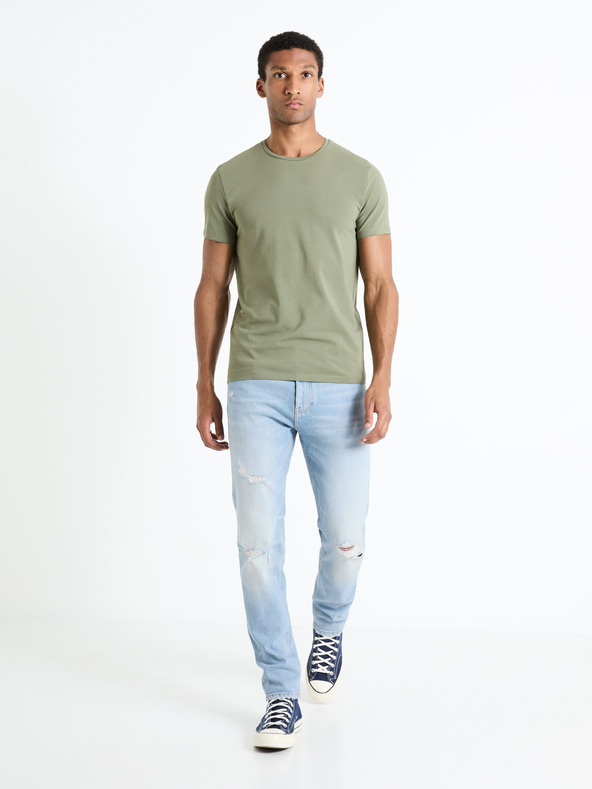 Celio Blugi slim fit albastru deschis pentru bărbați Celio Fostroy