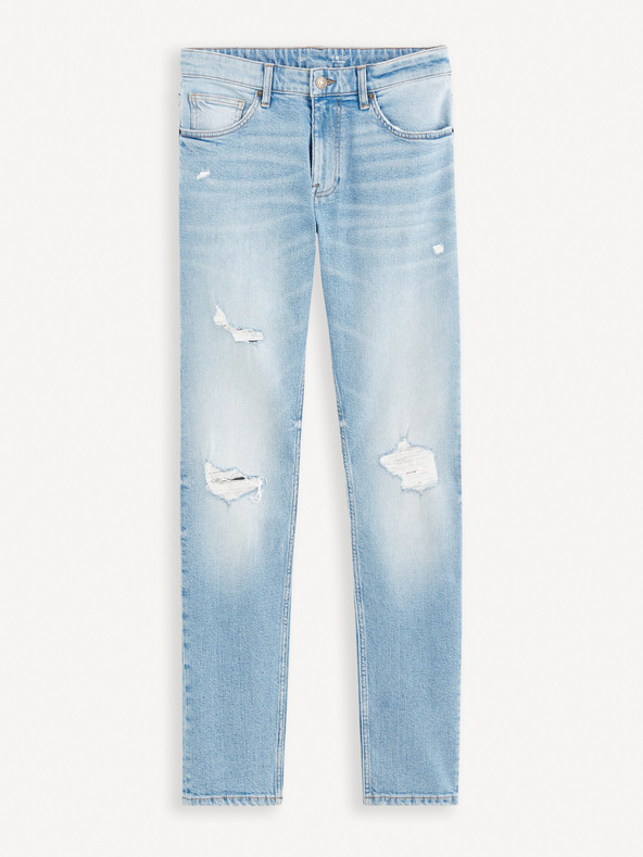 Celio Blugi slim fit albastru deschis pentru bărbați Celio Fostroy