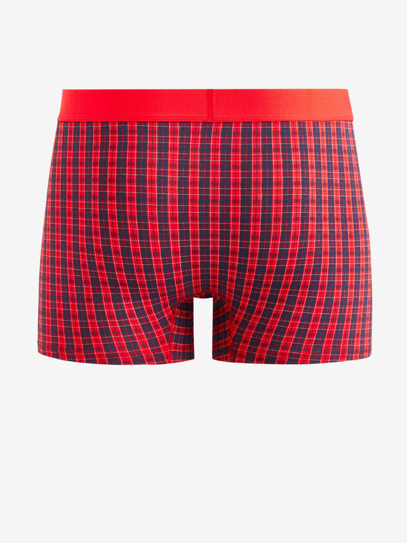 Celio Boxer roșu în carouri pentru bărbați Celio Fibocar