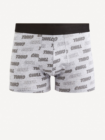 Celio Pantaloni scurți boxeri cu model pentru bărbați, gri deschis Celio Fichill