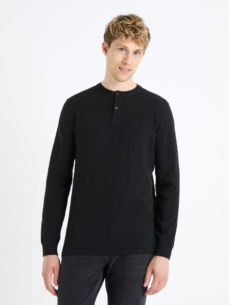 Celio Pulover basic negru pentru bărbați Celio Fepax