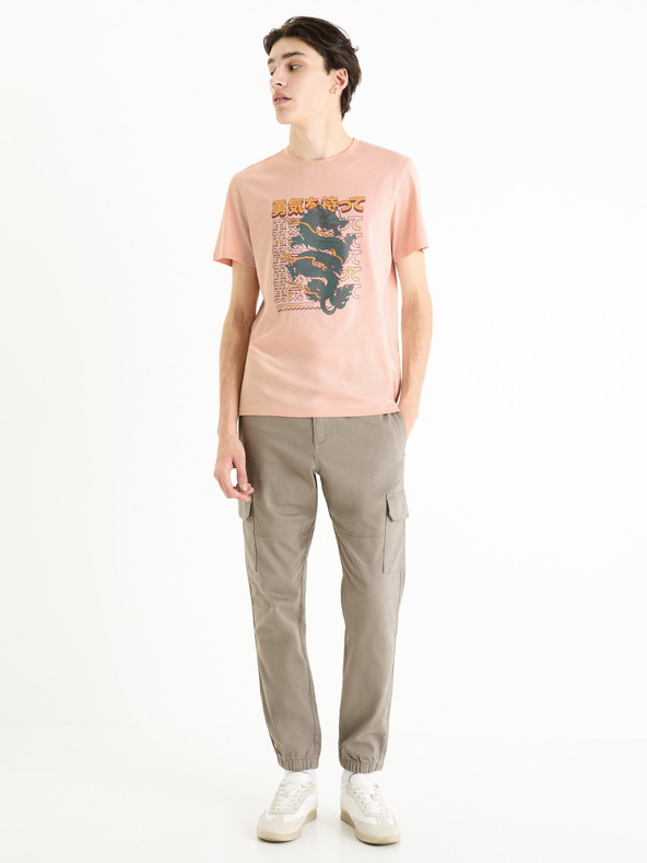 Celio Pantaloni cargo gri pentru bărbați Celio Dolyte