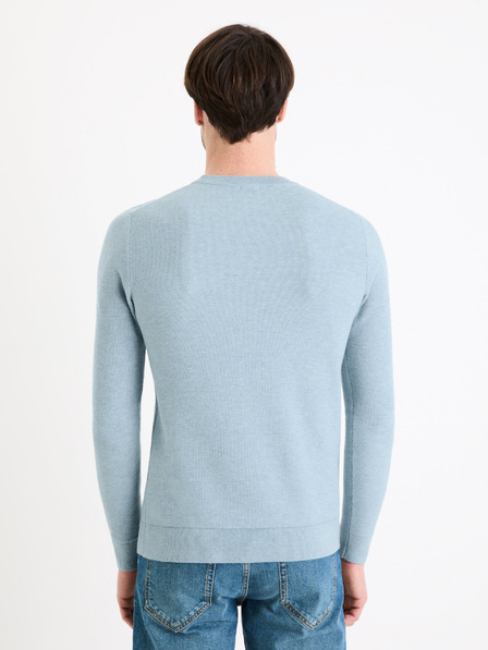 Celio Pulover basic albastru deschis pentru bărbați Celio Bepic
