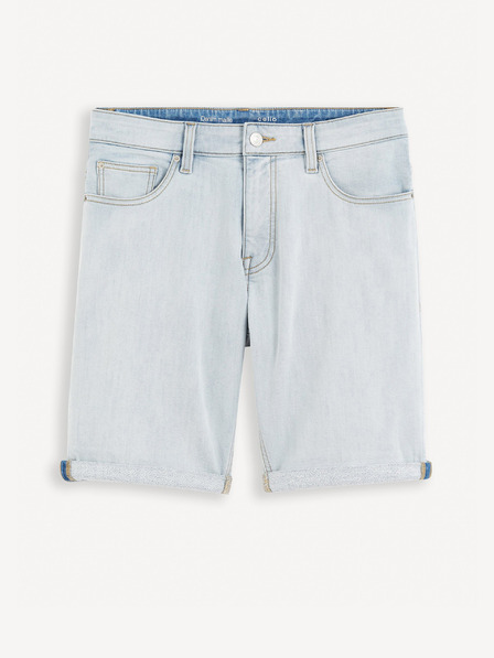 Celio Albastru deschis Pantaloni scurți din denim pentru bărbați Celio Boknitbm