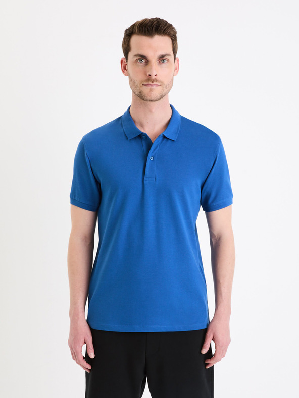 Celio Cămașă polo albastră pentru bărbați Celio Teone