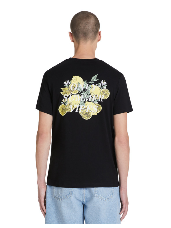 Celio Tricou negru pentru bărbați Celio Jelime