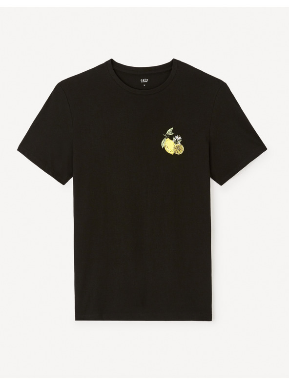 Celio Tricou negru pentru bărbați Celio Jelime