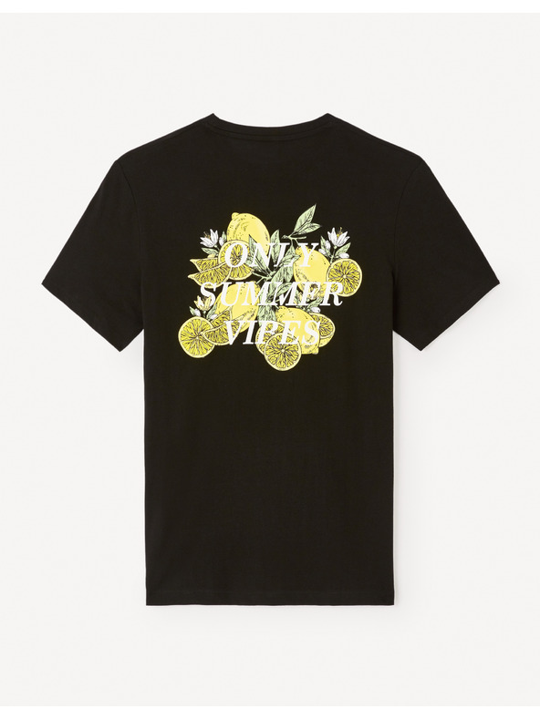 Celio Tricou negru pentru bărbați Celio Jelime