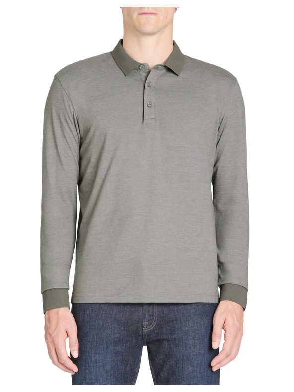 Celio Tricou polo bărbătesc cu mânecă lungă gri Celio Janime