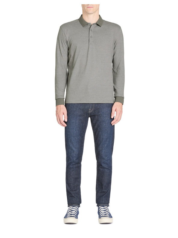 Celio Tricou polo bărbătesc cu mânecă lungă gri Celio Janime