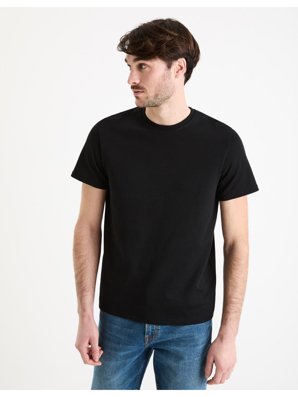 Celio Tricou negru pentru bărbați Celio Geteboude