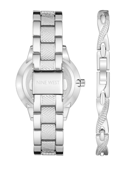 Nine West	 Set cadou de ceas și brățară pentru femei Nine West NW/2761SVST