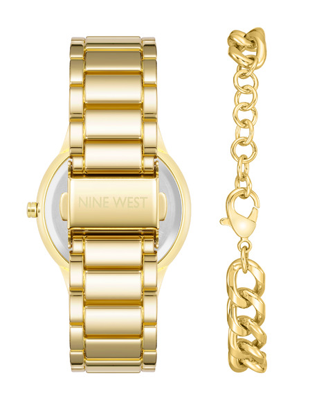 Nine West	 Set cadou de ceas și brățară pentru femei Nine West NW/2770GPST