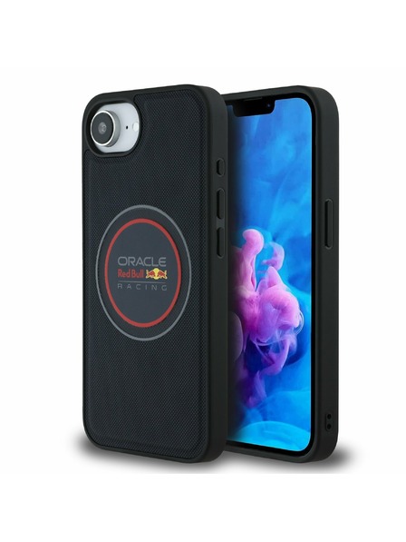 Oracle Red Bull Racing Red Bull Husă Spate MagSafe din Piele PU cu Inel Roșu pentru iPhone 16e Bleumarin