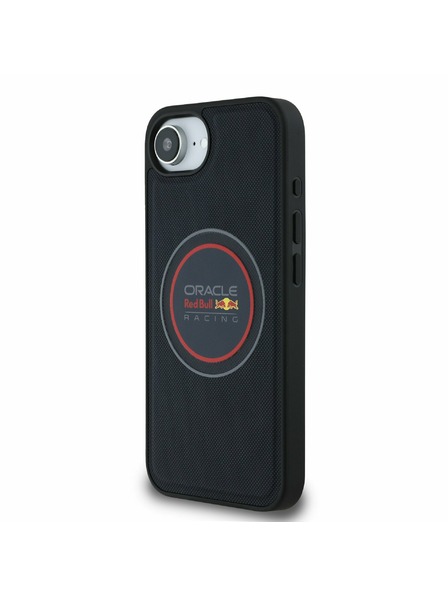 Oracle Red Bull Racing Red Bull Husă Spate MagSafe din Piele PU cu Inel Roșu pentru iPhone 16e Bleumarin