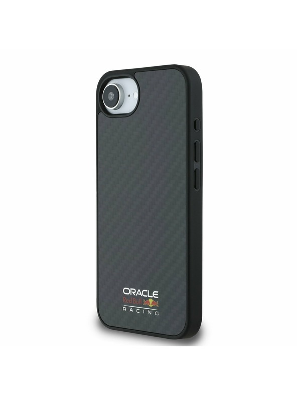 Oracle Red Bull Racing Red Bull Husă Spate MagSafe Carbon cu Logo Strălucitor pentru iPhone 16e Negru