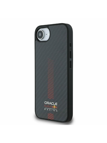 Oracle Red Bull Racing Red Bull Husă Spate MagSafe Carbon Powerbar pentru iPhone 16e Negru