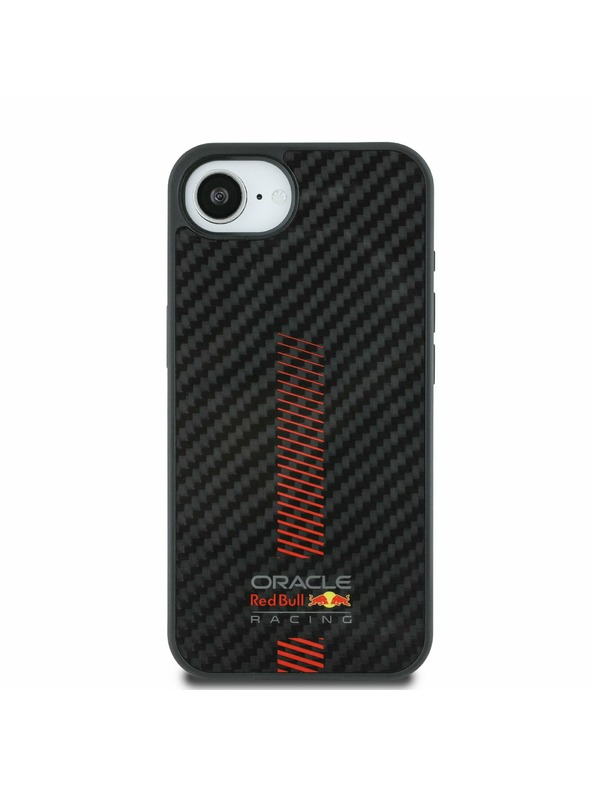 Oracle Red Bull Racing Red Bull Husă Spate MagSafe Carbon Powerbar pentru iPhone 16e Negru