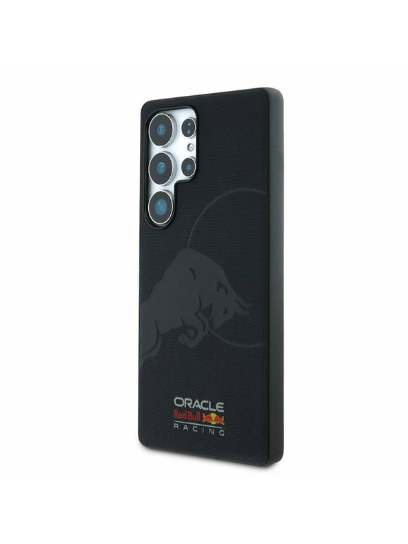 Oracle Red Bull Racing Red Bull Husă din Piele cu Logo Debossat și Plasă MagSafe pentru Samsung Galaxy S25 Ultra Bleumarin