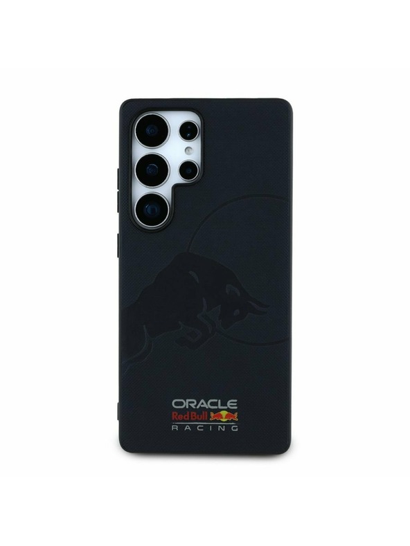 Oracle Red Bull Racing Red Bull Husă din Piele cu Logo Debossat și Plasă MagSafe pentru Samsung Galaxy S25 Ultra Bleumarin
