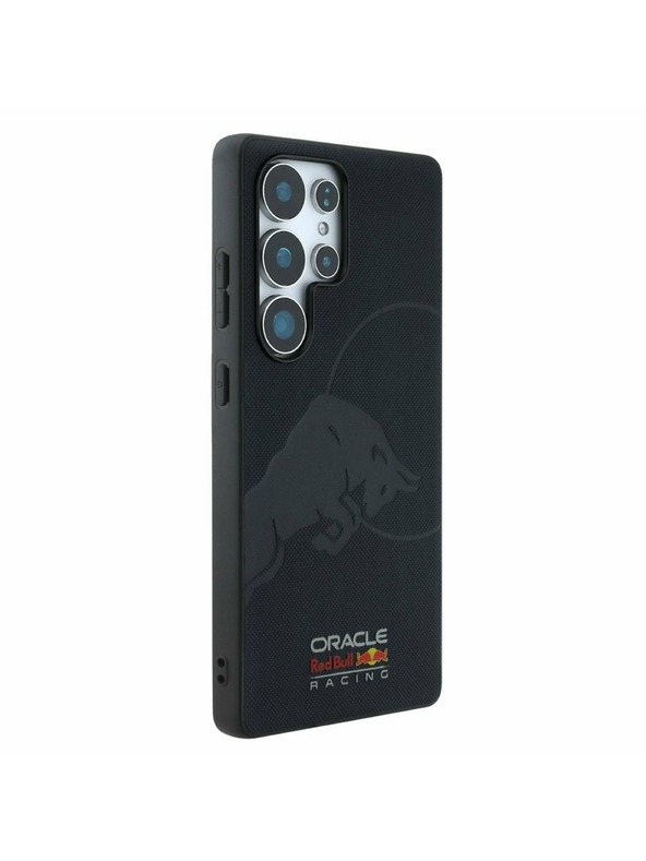Oracle Red Bull Racing Red Bull Husă din Piele cu Logo Debossat și Plasă MagSafe pentru Samsung Galaxy S25 Ultra Bleumarin