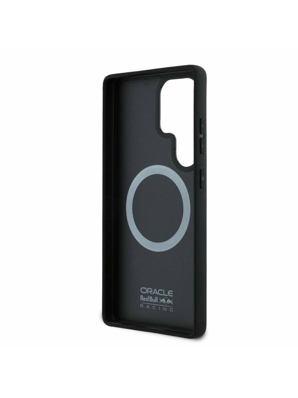 Oracle Red Bull Racing Red Bull Husă din Piele cu Logo Debossat și Plasă MagSafe pentru Samsung Galaxy S25 Ultra Bleumarin